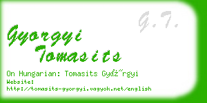 gyorgyi tomasits business card